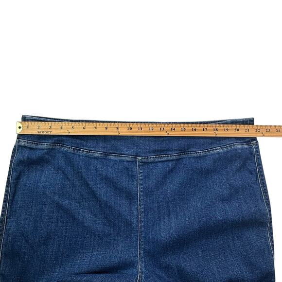 LOGO by Lori Goldstein Womens Plus 26W Stretch Comfy Elastic Waist Pull-on Jeans - Picture 8 of 16